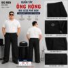 BIG MEN- Quần tây form ống rộng chất vải tuyết mưa lịch lãm thời trang bigsize nam 90- 130kg